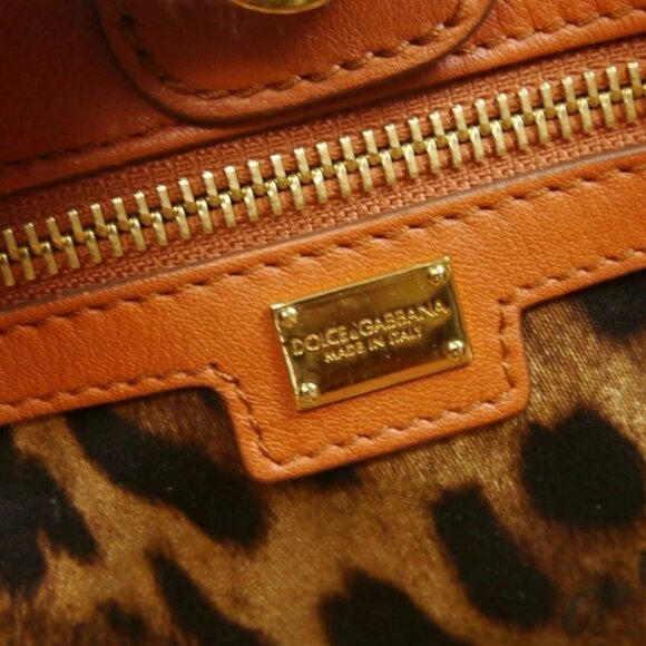 Dolce & Gabbana Calfskin Bucket Tote Bag, Tan/Cognac, Authentic, Worn Once, EUC - Picture 6 of 15